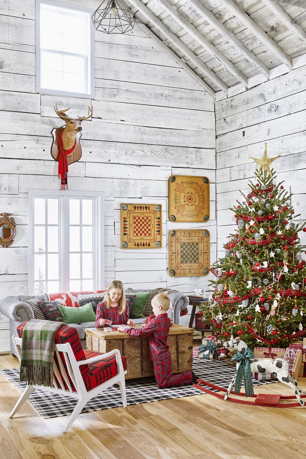 t3-141 Christmas living room decorations you must try in the holiday season