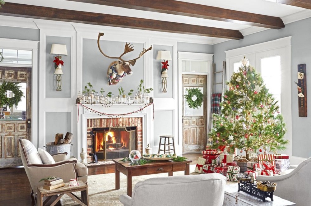 t3-143 Christmas living room decorations you must try in the holiday season