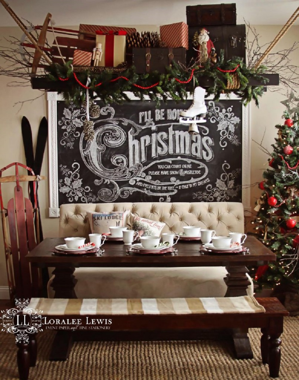 t3-154 Christmas living room decorations you must try in the holiday season