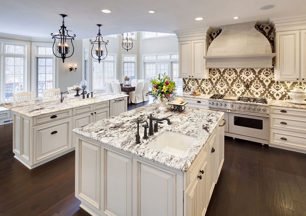 White Ice Granite Countertops, What Color Countertops Look Good With White Cabinets
