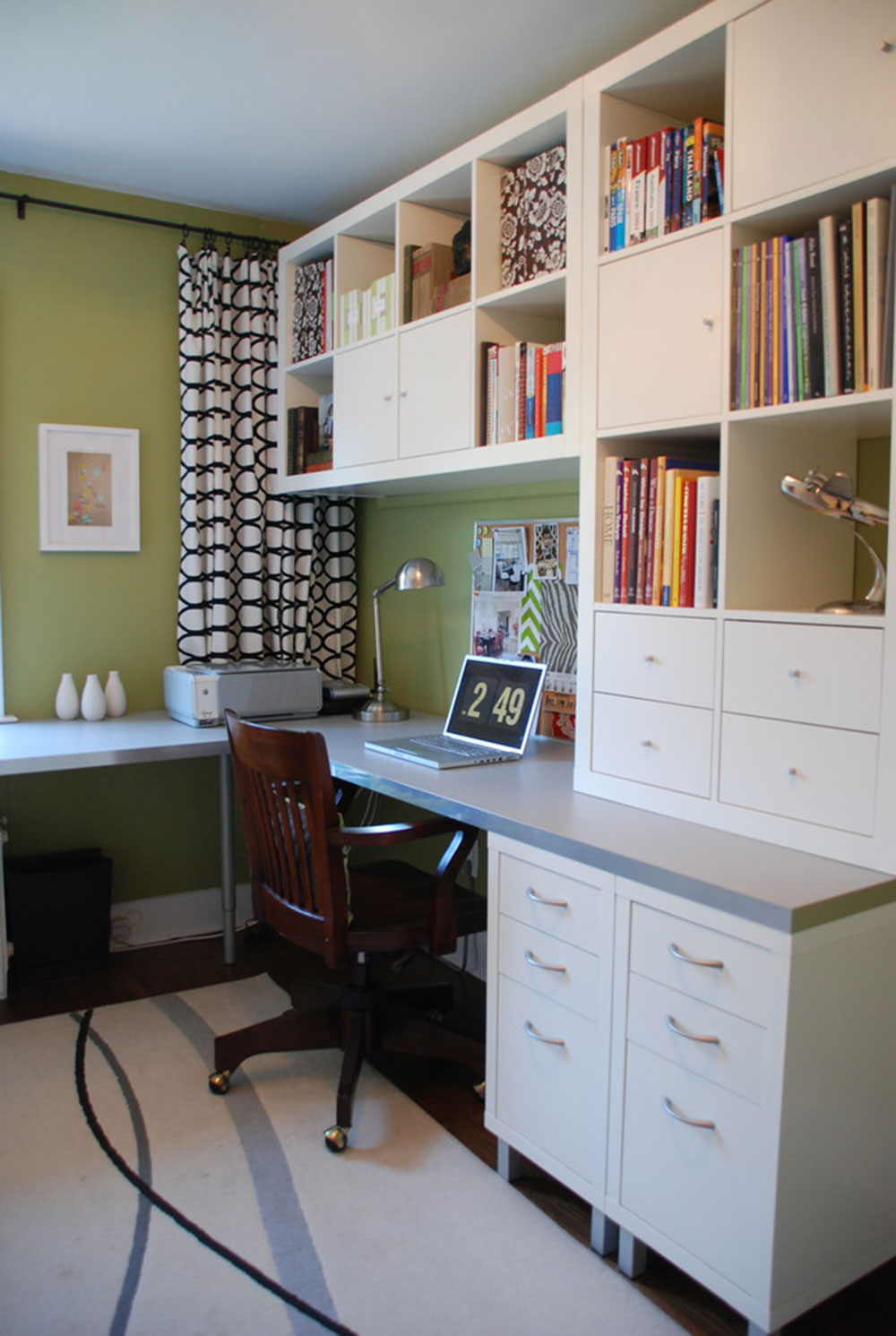 Bright-Green-Office-by-Jennifer-Rambling-Renovators The best ideas on how to organize a home office