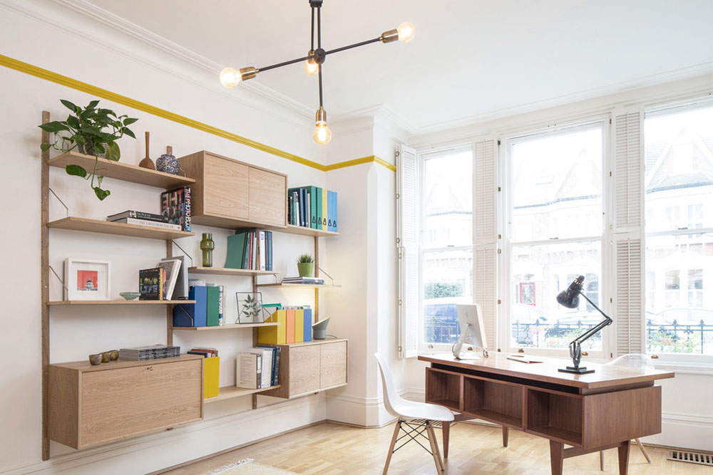 Clerkenwell-House-Home-office-living-room-by-YAM-Studios The best ideas on how to organize a home office