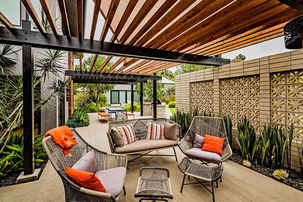 Leucadia-Mid-Century-by-DZN-Partners How To Attach a Patio Roof to An Existing House