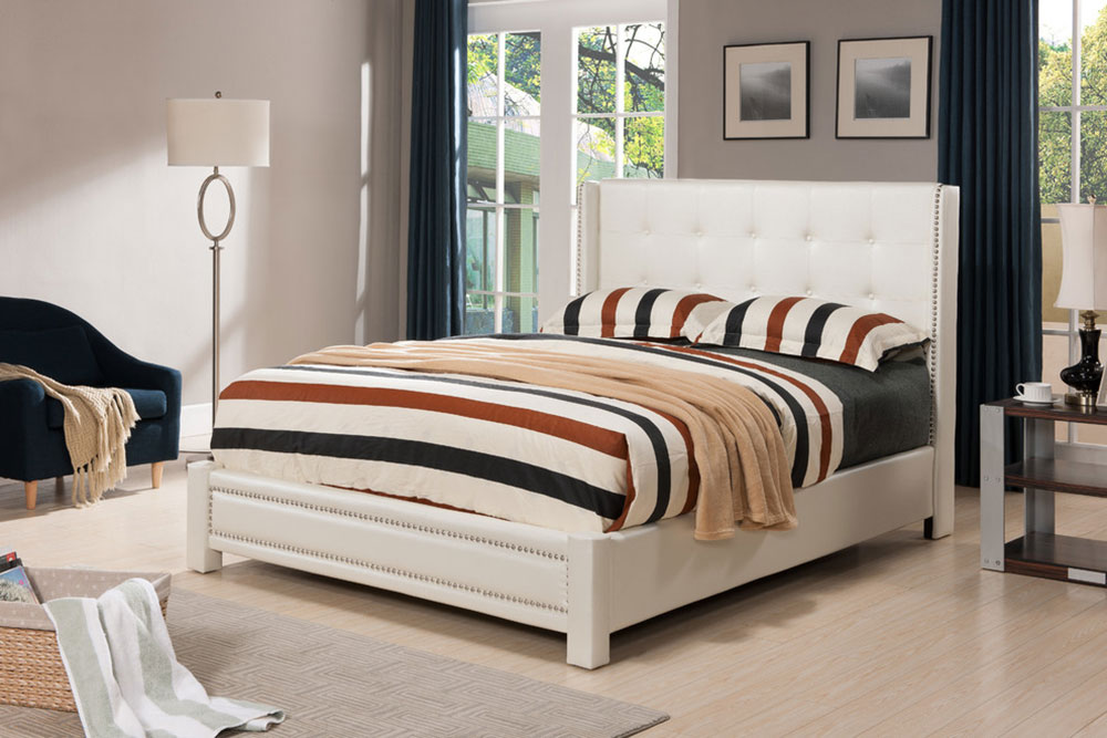Ivory-Faux-Leather-Tufted-Upholstered-Platform-Slat-Bed-Wood-Frame-by-Pilaster-Designs Are platform beds comfortable? Why you should buy one