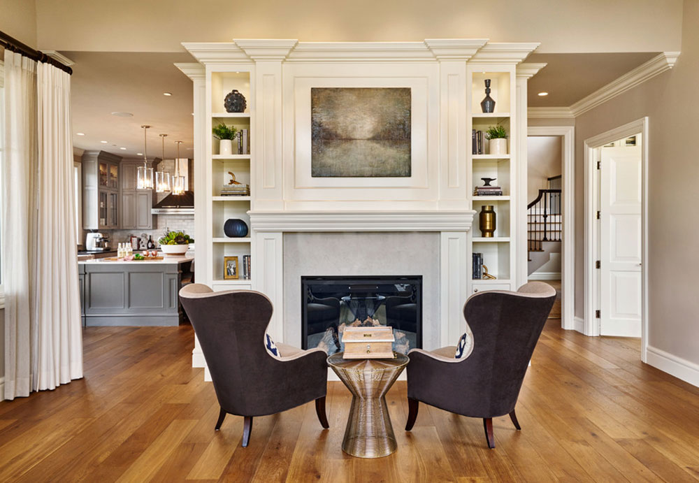 Living-Room-Fireplace-Modern-meets-Tradtion-by-Garrison-Hullinger-Interior-Design-Inc How to reface a fireplace to look amazing