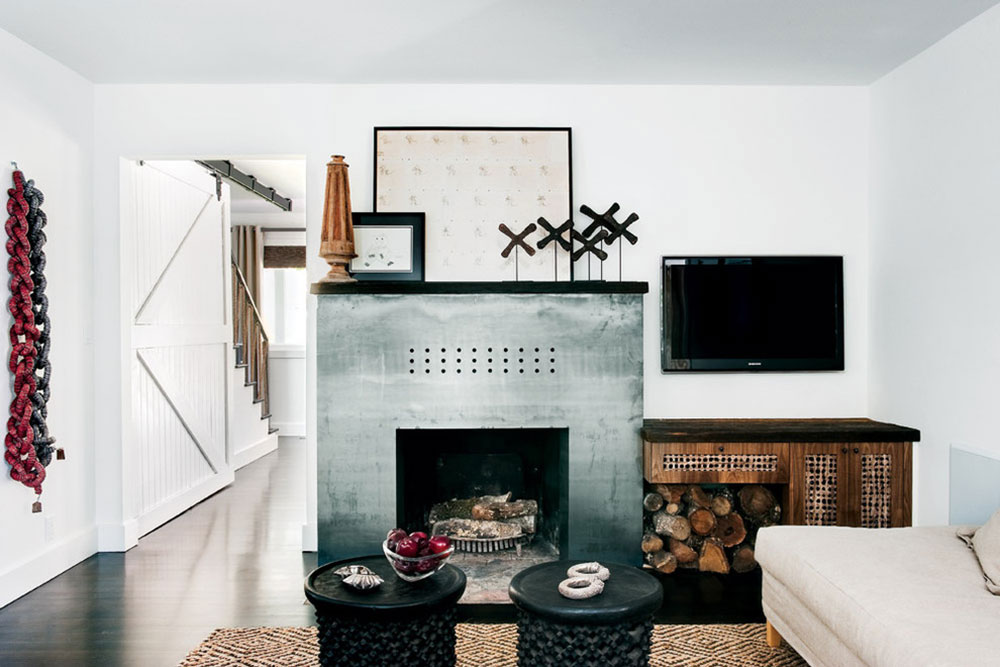 Steel-Modern-Fireplace-by-California-Home-and-Design How to reface a fireplace to look amazing