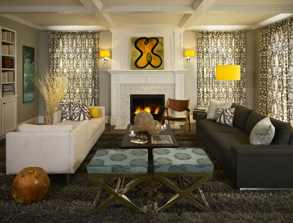 Greys-with-Splashes-of-Lemon-Yellow-make-this-family-room-comfy-and-warm-by-Andrea-Schumacher-Interiors How to soundproof thin apartment walls (Quick guide)