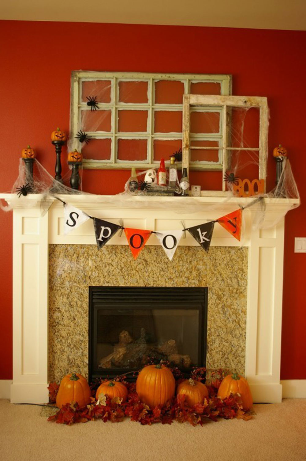 Halloween-Mantel-by-kellyt Modern Halloween décor that you can try in your house