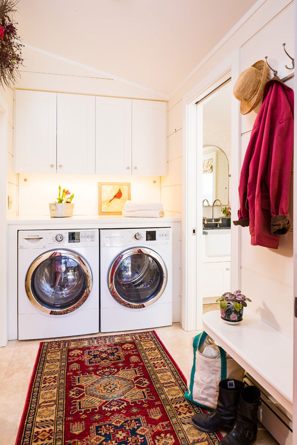 New-Life-for-a-200-Year-Old-Home-by-Gilberte-Interiors-inc How to organize a laundry room? Some storage ideas