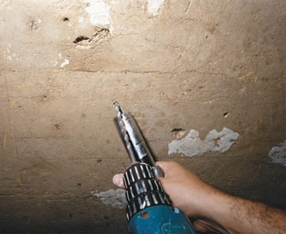 ceiling-drill How to repair plaster walls and ceilings at your house
