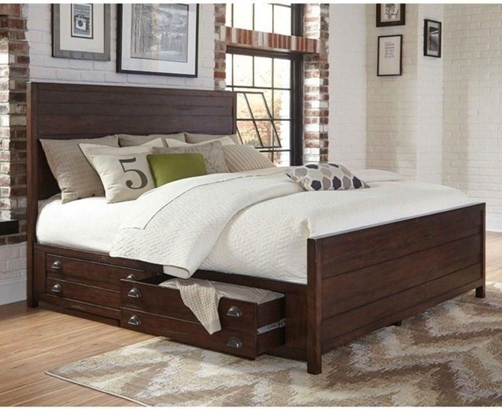 Donny-Osmond-Home-Lanchester-Eastern-King-Storage-Bed-with-Solid-Mahogany-Wood-by-HomeClick How to declutter your bedroom and make it look great