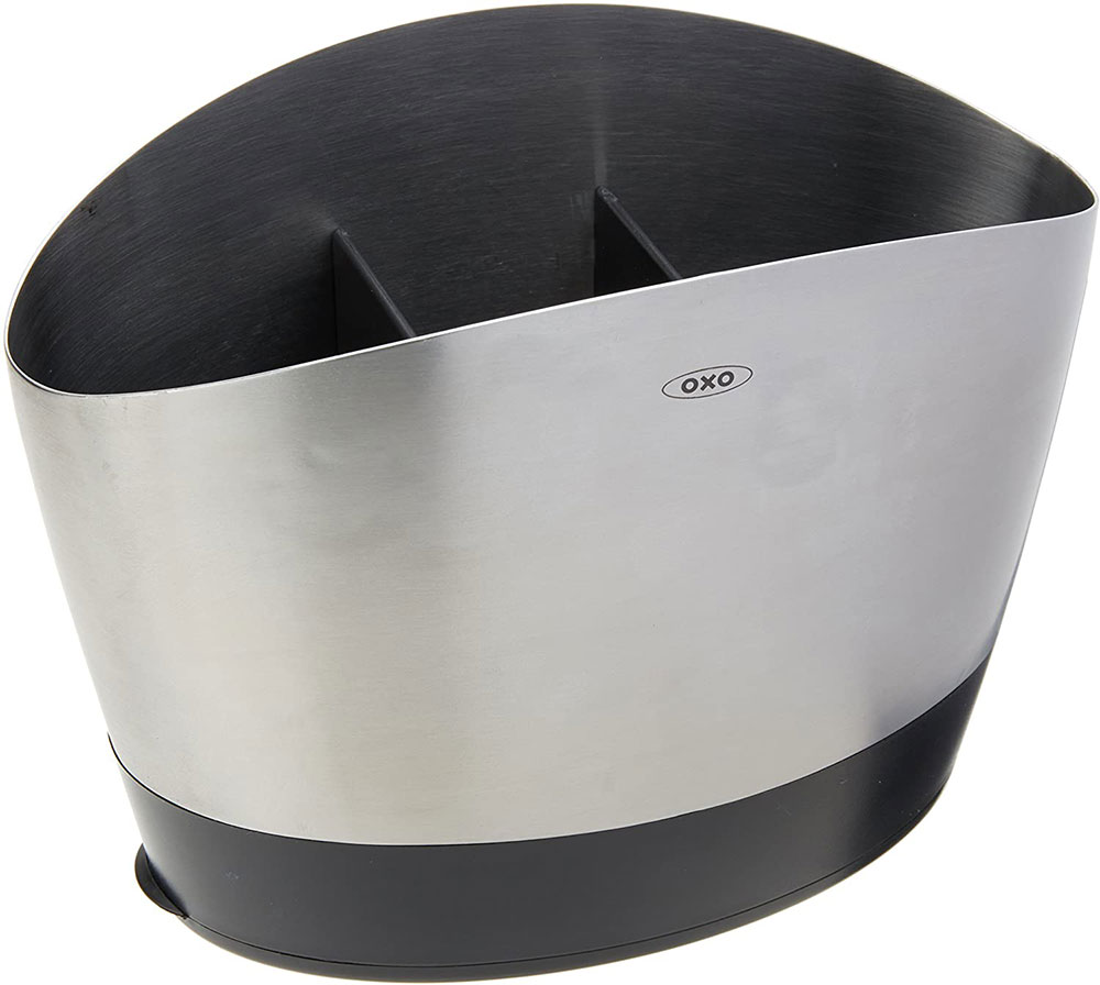 OXO-Good-Grips-Brushed-Stainless-Steel-Utensil-Holder What's the best kitchen utensil holder out there?