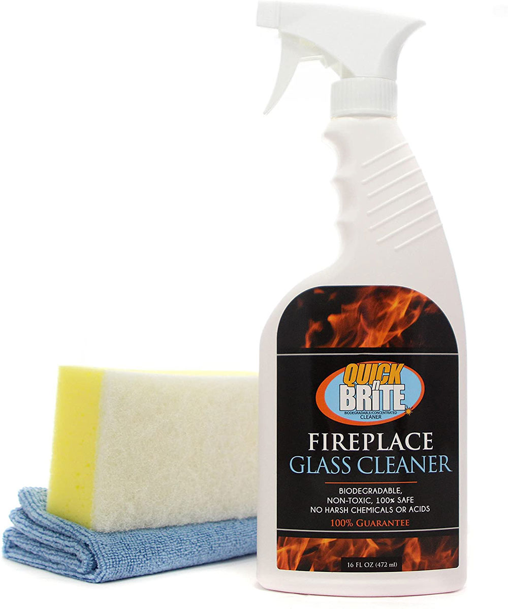fireplace-glass-cleaner How to clean fireplace glass doors to look impeccable