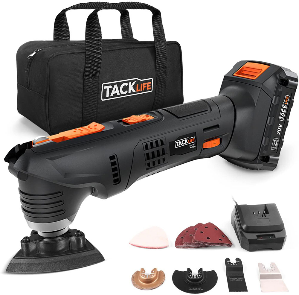 Tacklife-PMT03B-20V-Max-Cordless-Multifunctional-Tool The best grout removal tool you can get on Amazon