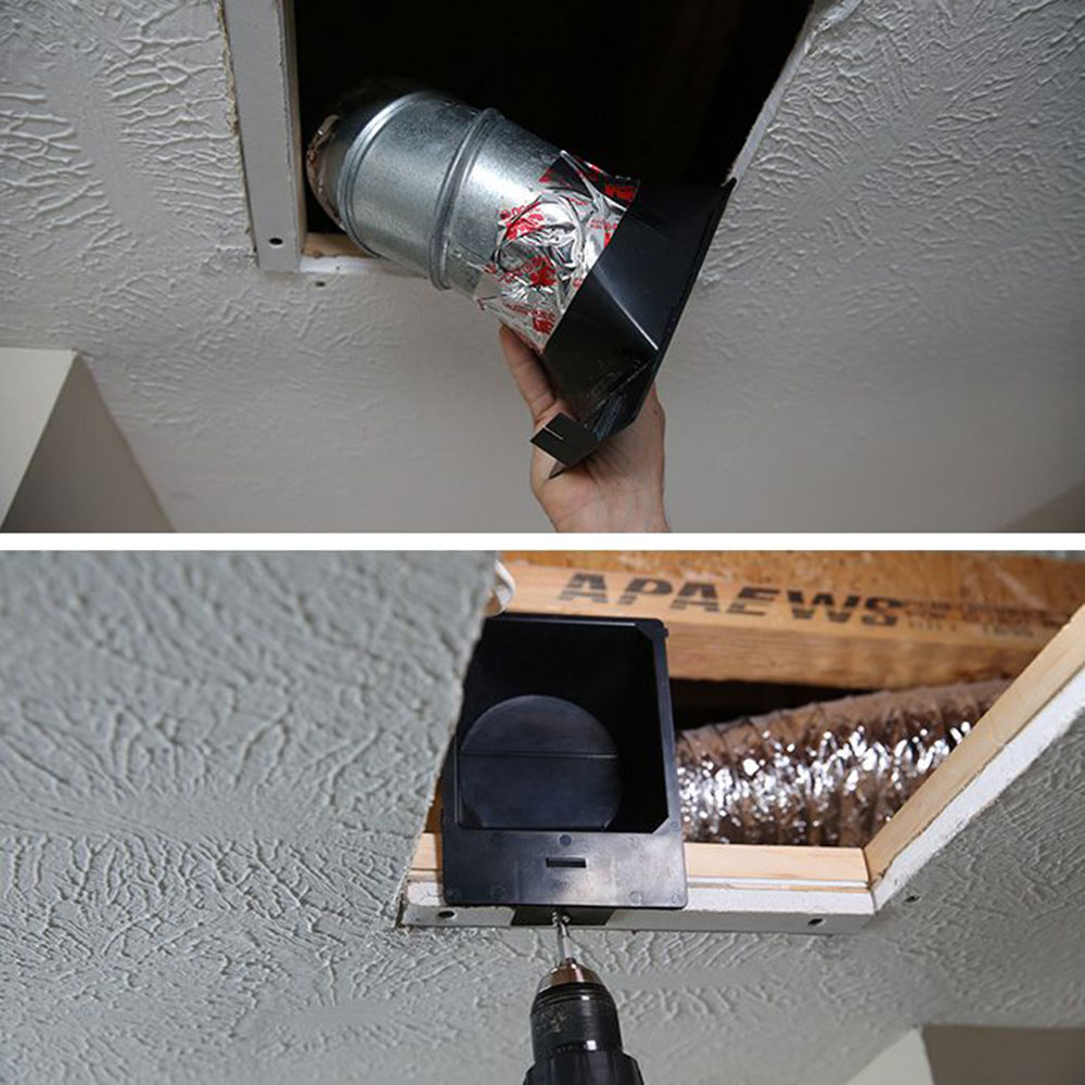 duct How to install a bathroom fan without attic access
