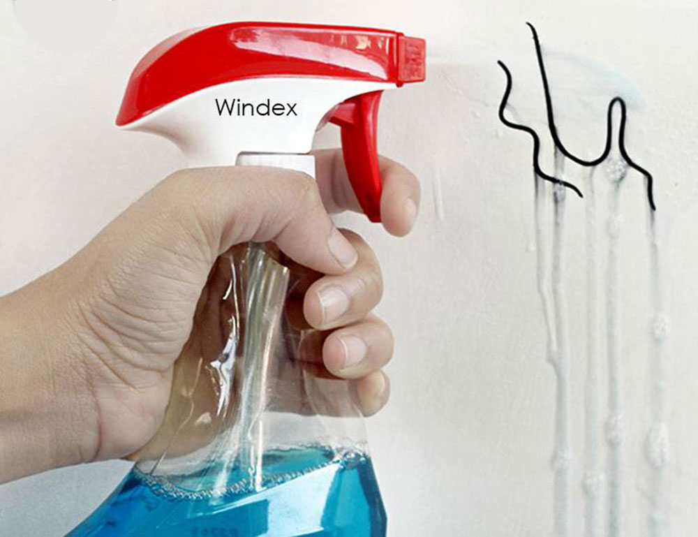 windex How to get permanent marker off walls in a few steps