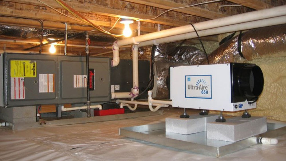 crawl1 Use a crawl space dehumidifier to deal with your crawl space air