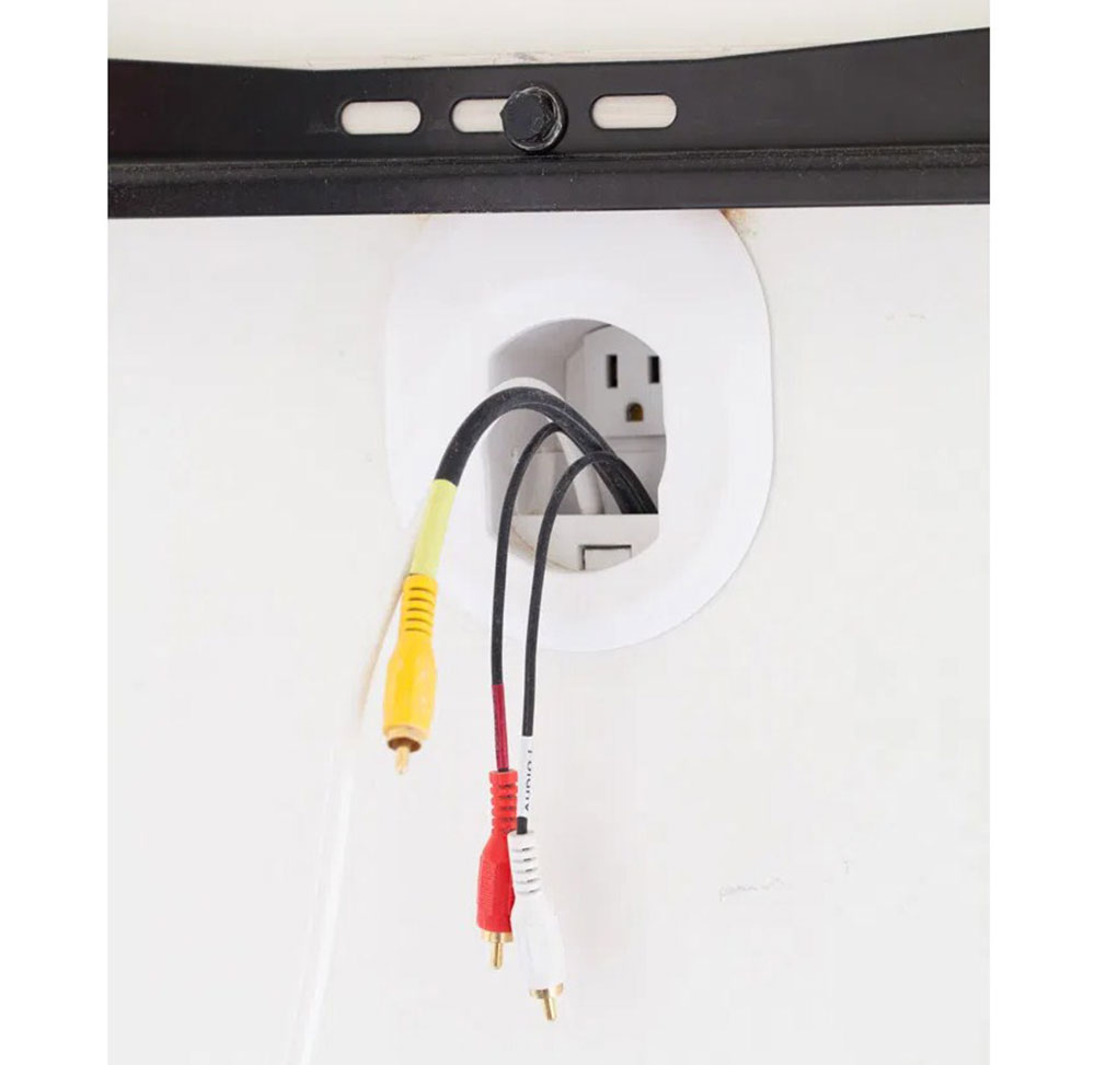drywall2 How to hide electrical cords in the living room (Quick tips)