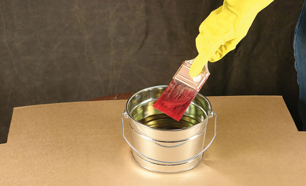 soak-brush The best way to clean paint brushes and reuse them later
