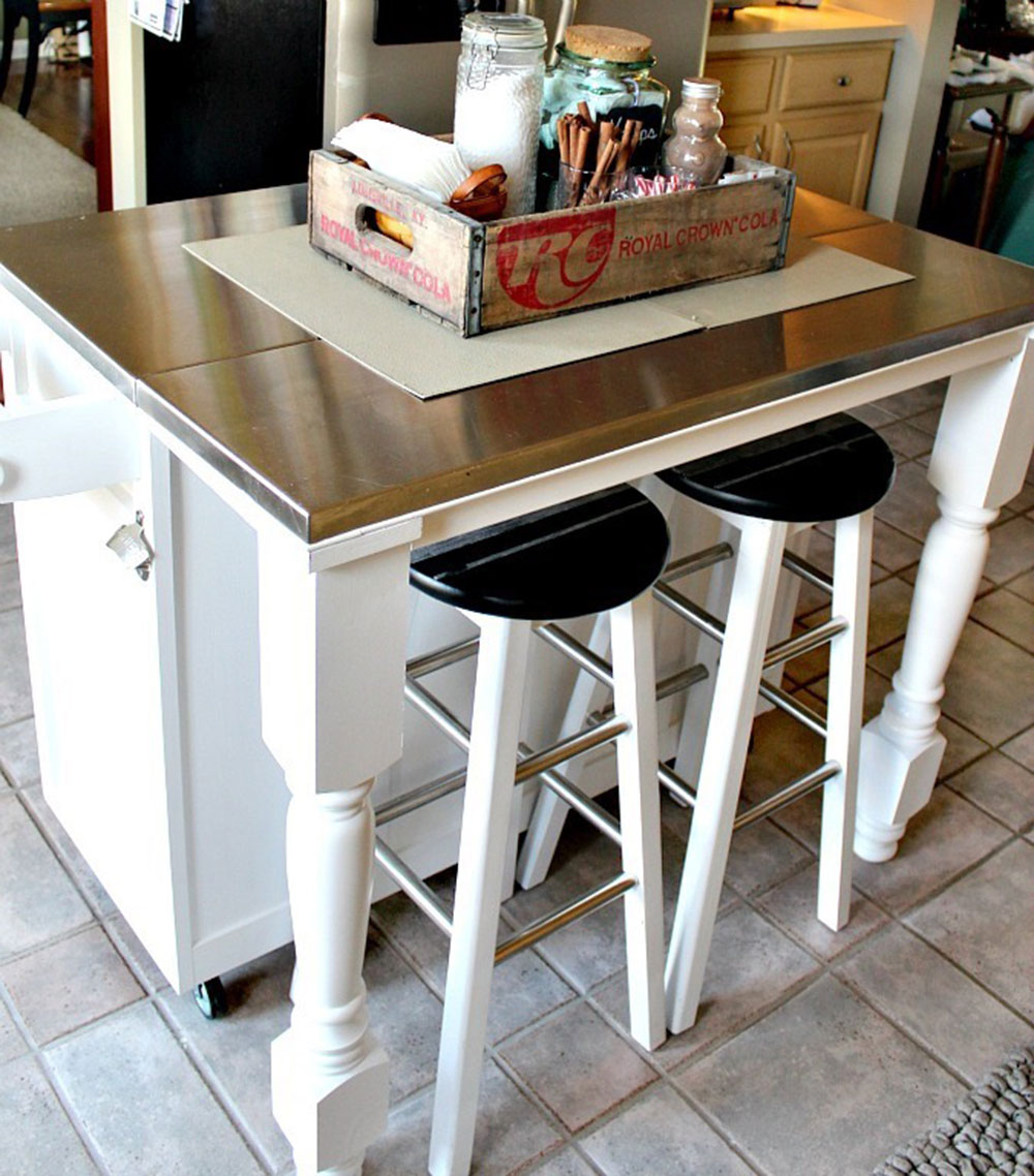 Homemade-Legs-For-Your-Kitchen-Island How to build a kitchen island (17 DIY kitchen island plans)