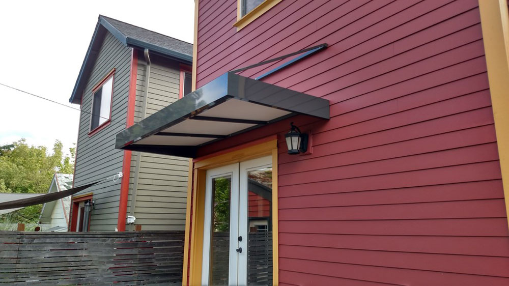 Modern-door-awning-by-Pike-Awning-Company The only guide to painting aluminum siding that you'll need