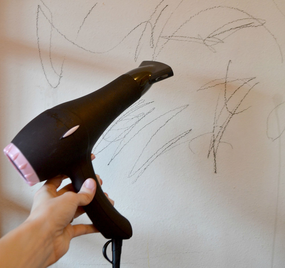 hairdryer How to get crayon off walls using these solutions