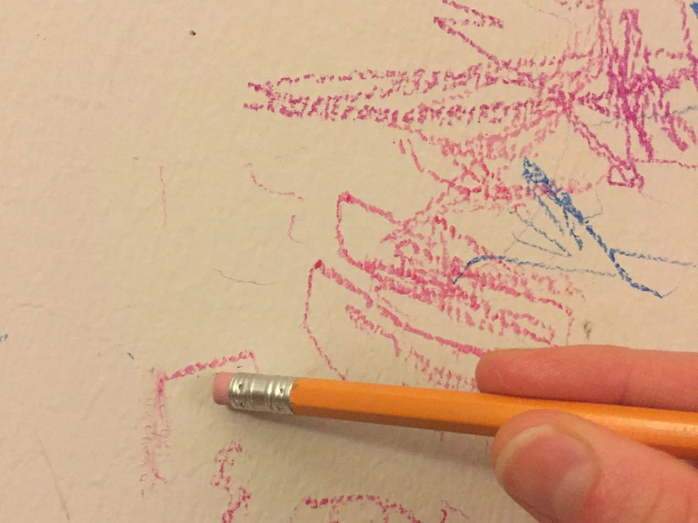 pencil-eraser How to get crayon off walls using these solutions