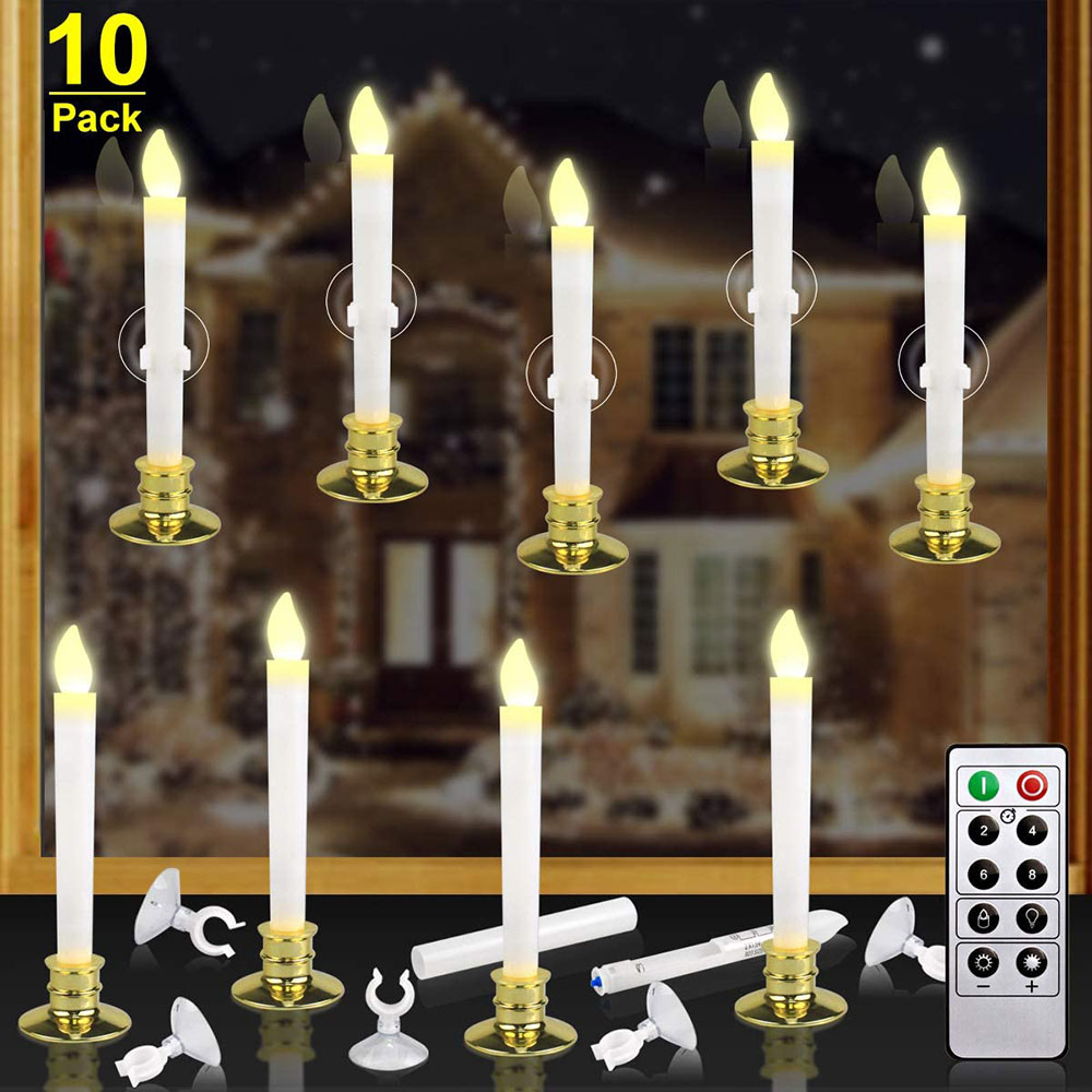 Details about   Window Candles 4 Candlesticks Battery Operated Light Remote Vintage Lighting 