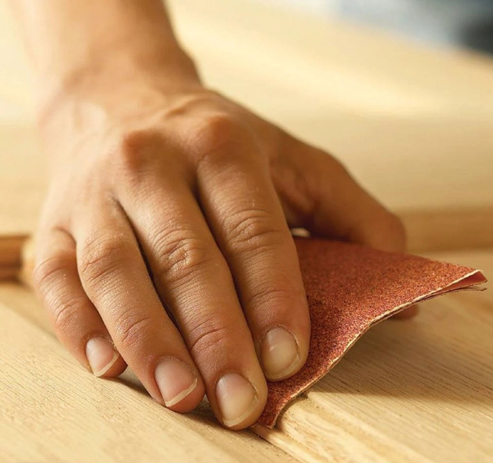 Sanding-the-surface How to remove polyurethane from wood (The easiest way)