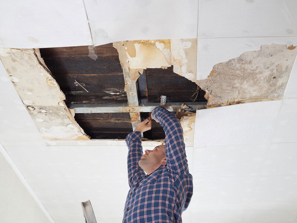 drwall How to remove water stains from ceiling quickly and easily