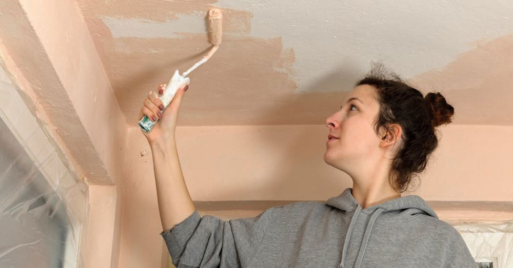 paint-1 How to remove water stains from ceiling quickly and easily