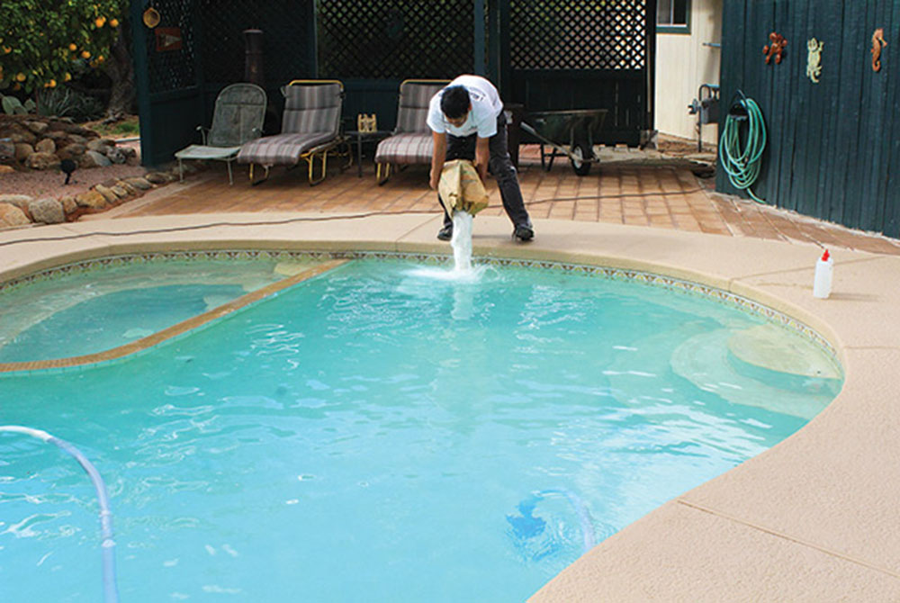 Add-calcium How to lower phosphates in a swimming pool