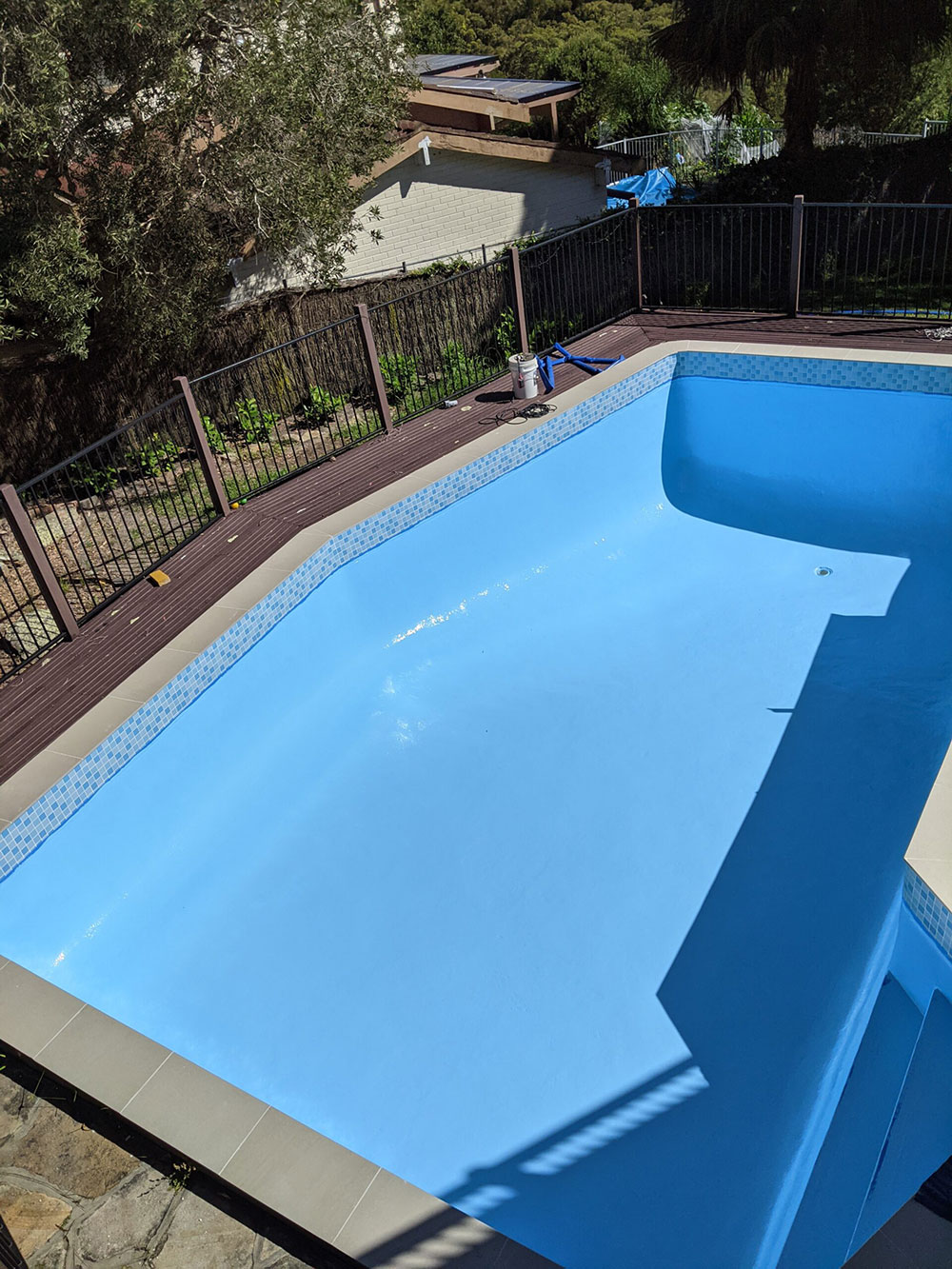 After-the-painting How to paint a swimming pool to make it look good