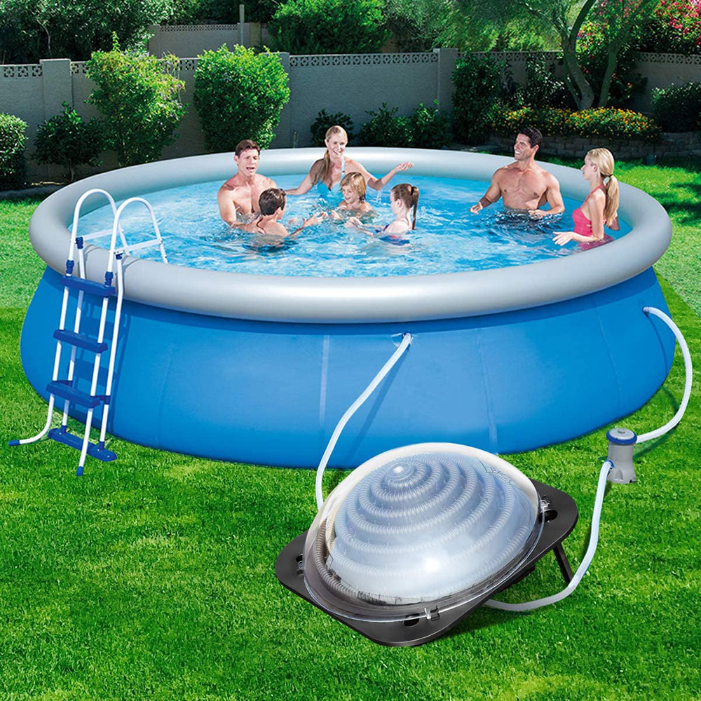 Dome-Shaped-Solar-Collectors How to heat a swimming pool without a heater