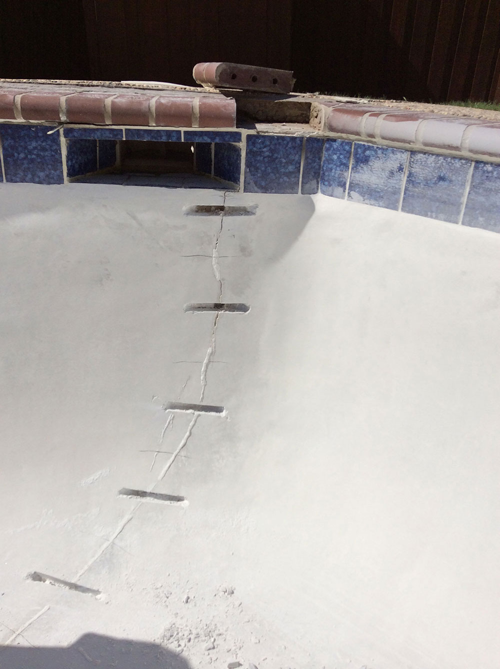 Pool-Shell-Crack How to repair a crack in a concrete swimming pool