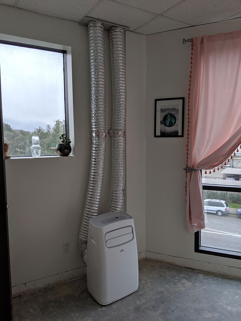 Vent-a-portable-AC-unit-through-a-drop-ceiling How to vent a portable air conditioner without a window