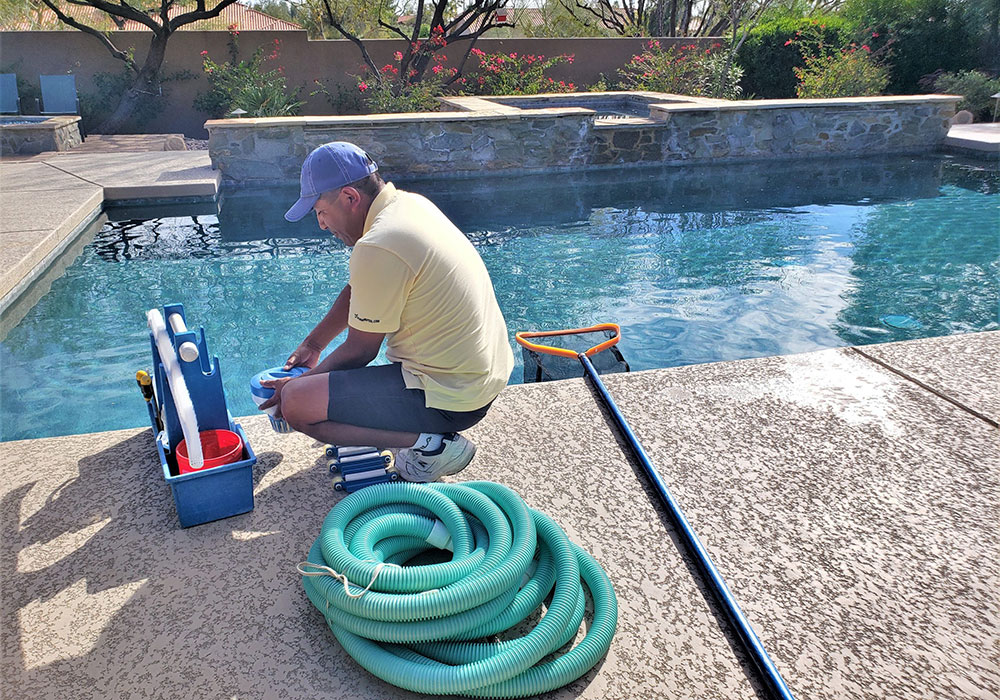 How to remove calcium deposits from swimming pool tiles