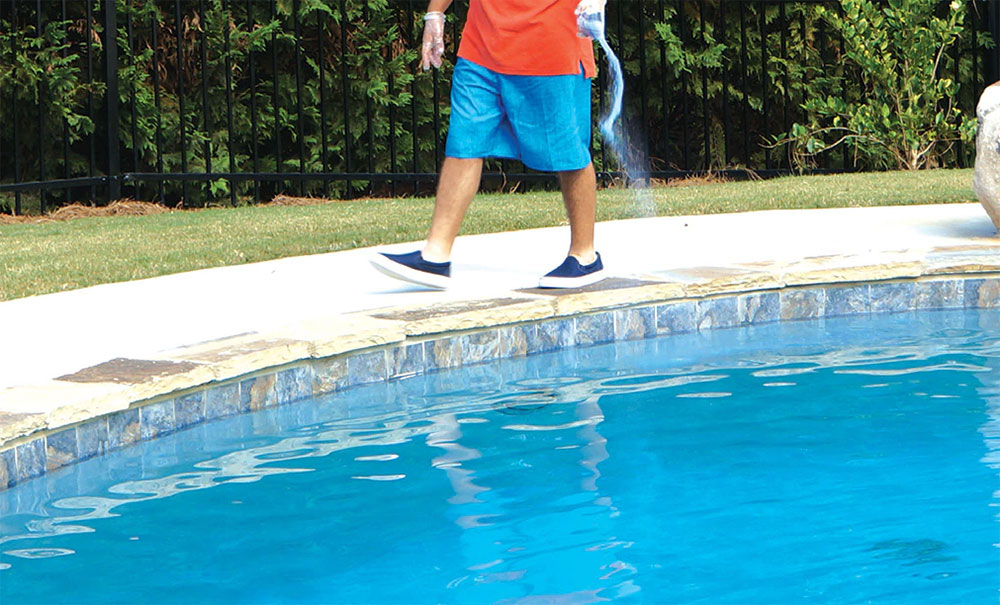 Granular-Chlorine-to-shock-pool How to maintain a saltwater swimming pool