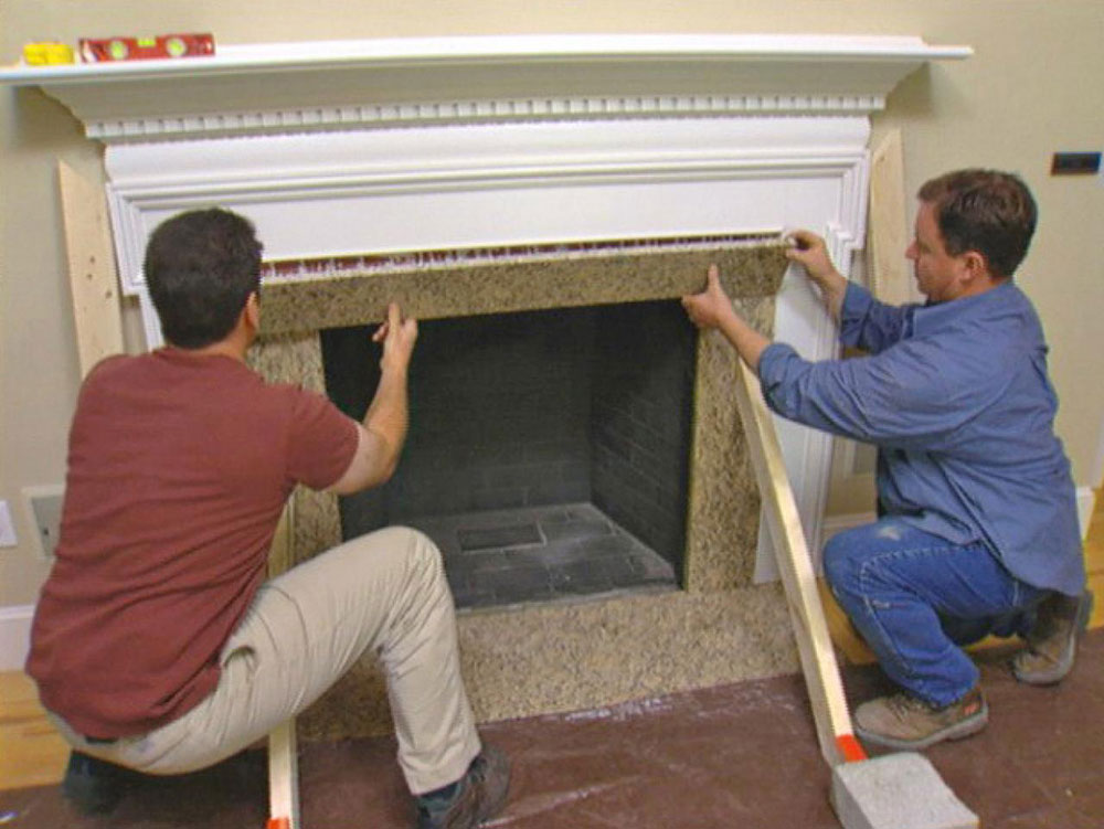 Remove-the-braces How to remove a fireplace mantel easily