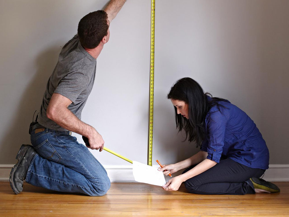 measure2 How to install laminate flooring on walls