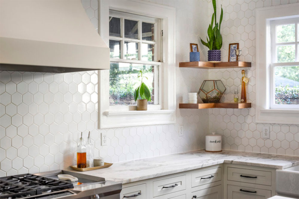 Hexagonal-tiles What Backsplash Goes With White Cabinets