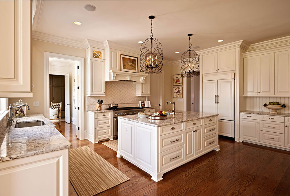 Traditional-Kitchen-Charlotte-by-Carolina-Design-Associates-LLC Great Kitchen Color Schemes with White Cabinets