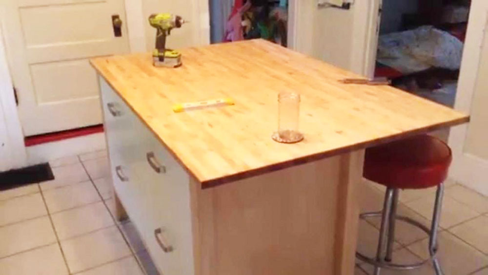 butcher How to make a kitchen island with IKEA cabinets
