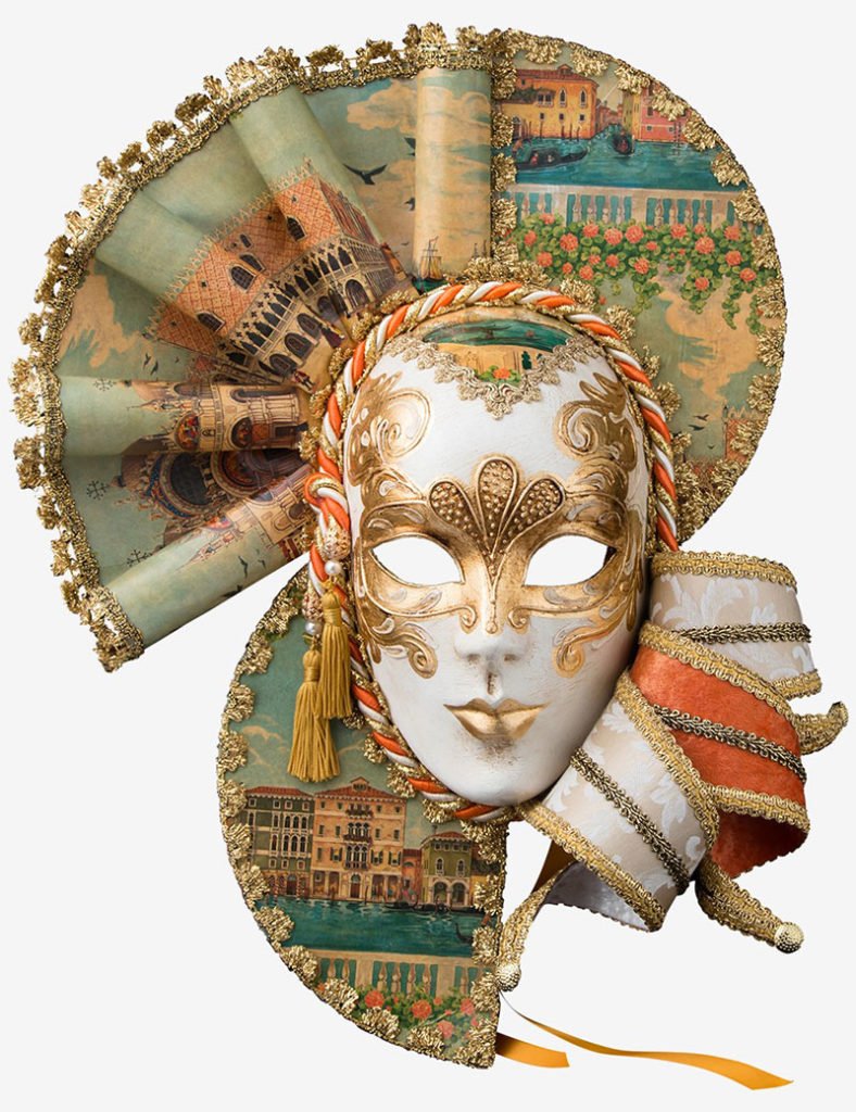 fedora-fan-shaped-1-788x1024 How to Decorate a Long Hallway with Venetian Masks