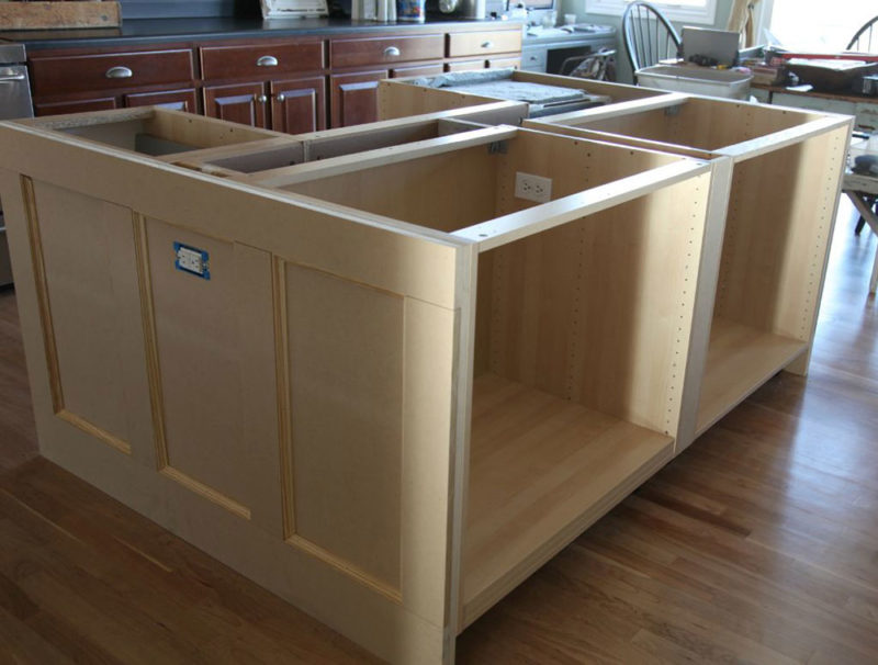 How to make a kitchen island with IKEA cabinets