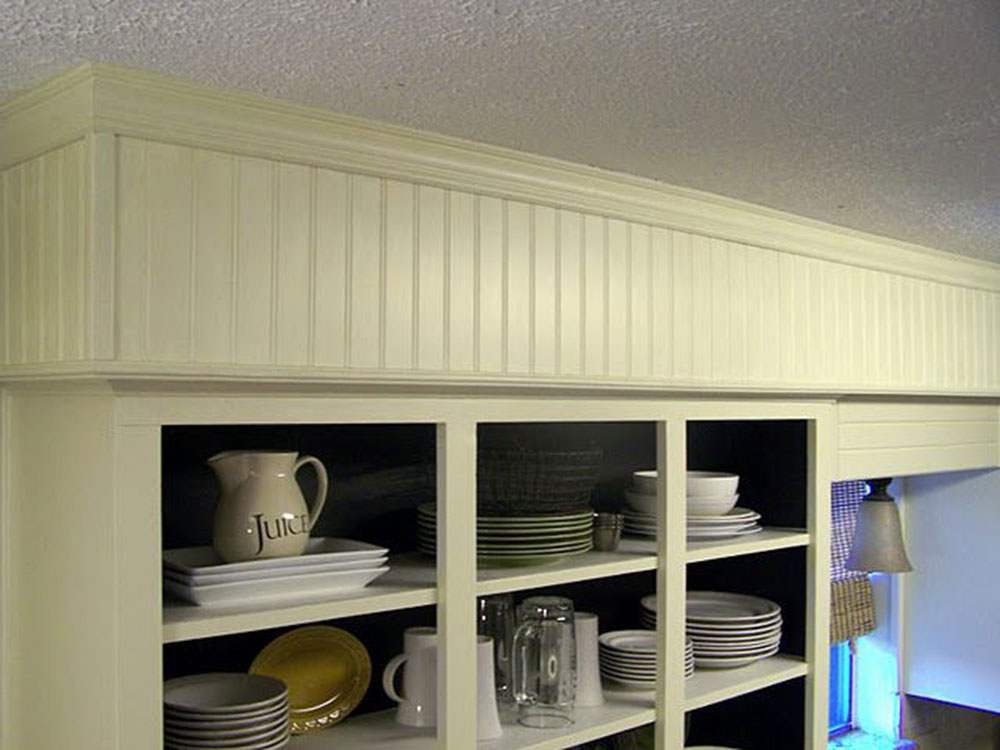 Add-Beadboard How To Disguise Kitchen Soffits Elegantly