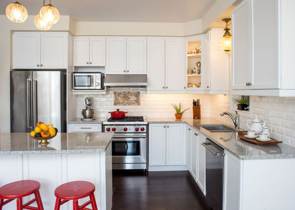 Fill-in-the-Space-with-Trim How To Disguise Kitchen Soffits Elegantly