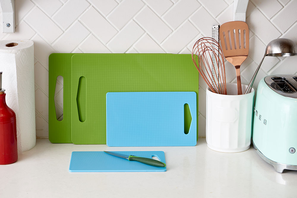 It-Doesnt-Need-to-be-Wooden How to Display Cutting Boards on a Kitchen Counter