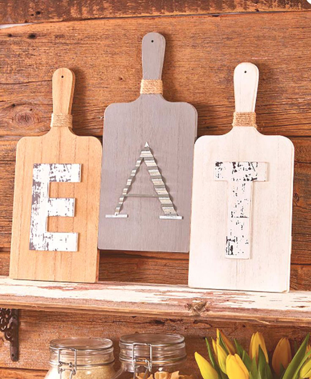 Pin-on-Country-Rustic-House How to Display Cutting Boards on a Kitchen Counter