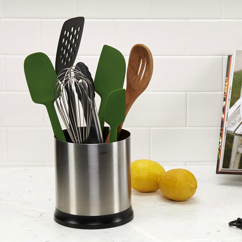 Rotating-Utensil-Caddy How to Organize Kitchen Utensils to Find Them Better